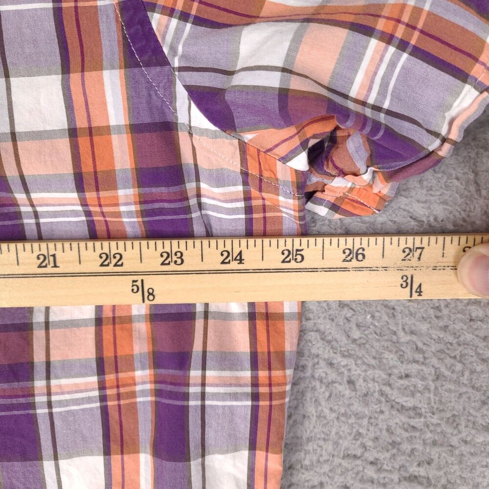 Banana Republic Shirt Mens XL Colorful Plaid Short Sleeve Button Down Soft Wash - Picture 11 of 13